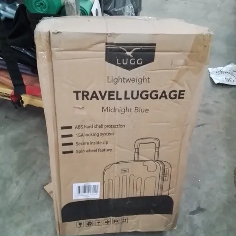 BOXED LUGG LIGHTWEIGHT TRAVEL LUGGAGE HARD SHELL CASE -MIDNIGHT BLUE-