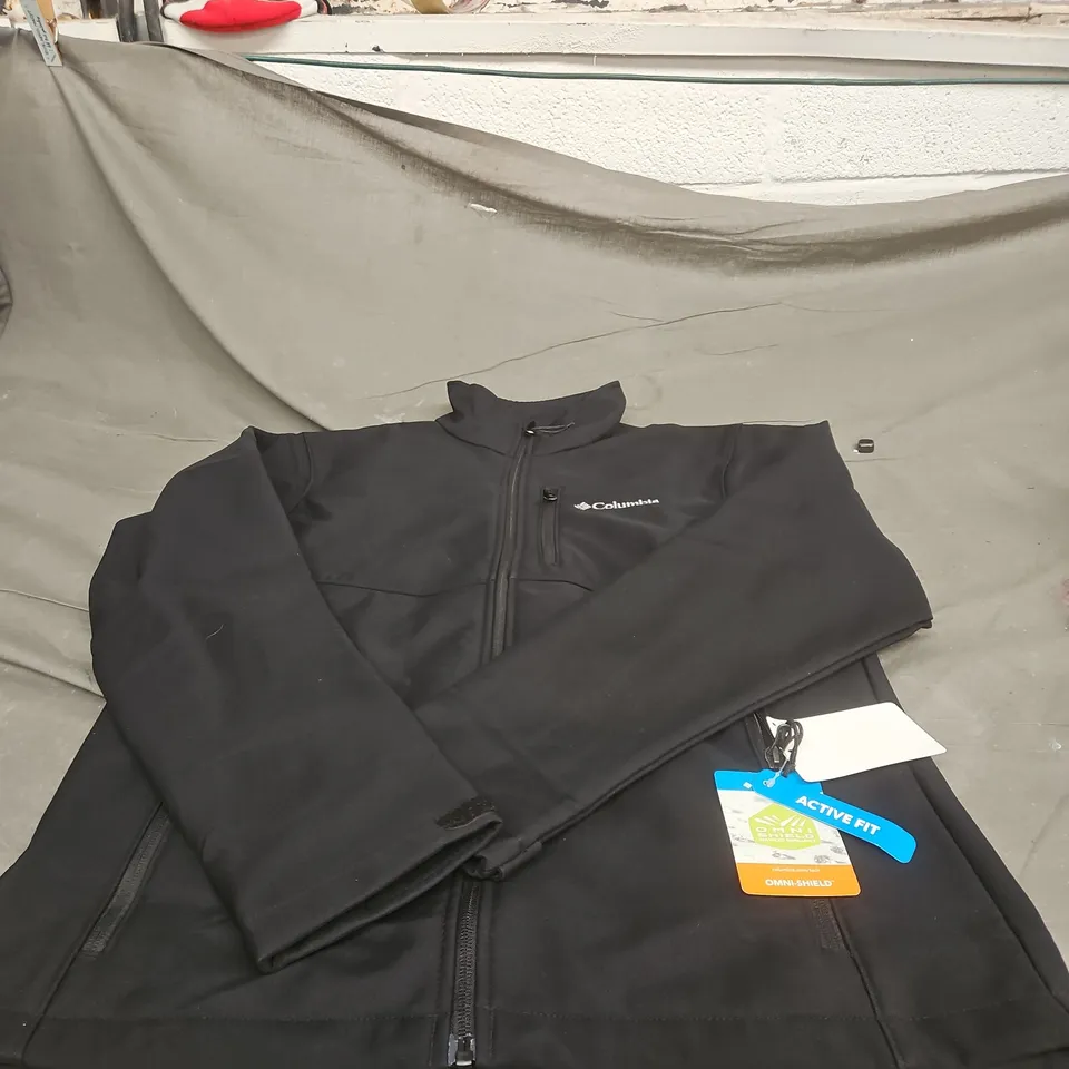 COLUMBIA OMNI SHIELD MEDIUM BLACK ZIP UP JACKET WITH TAGS
