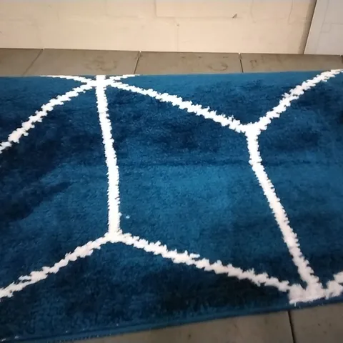BRAND NEW PACO HOME KAUNAS CARPET IN BLUE - 80X150CM