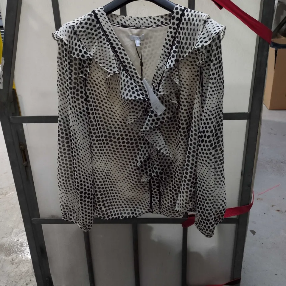 HOBBS LONDON WOMEN'S BLOUSE – POLKA DOT, UK 18