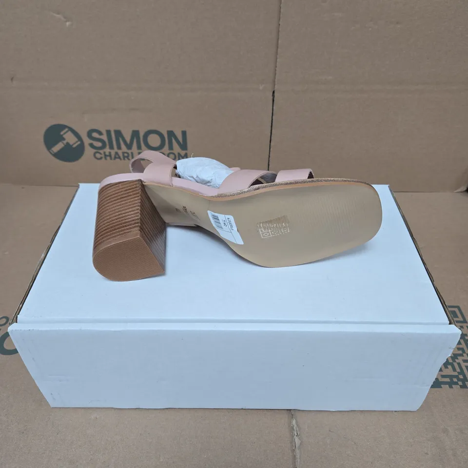DUNE LONDON JESSIA BLOCK HEEL SANDALS BLUSH SIZE 7
