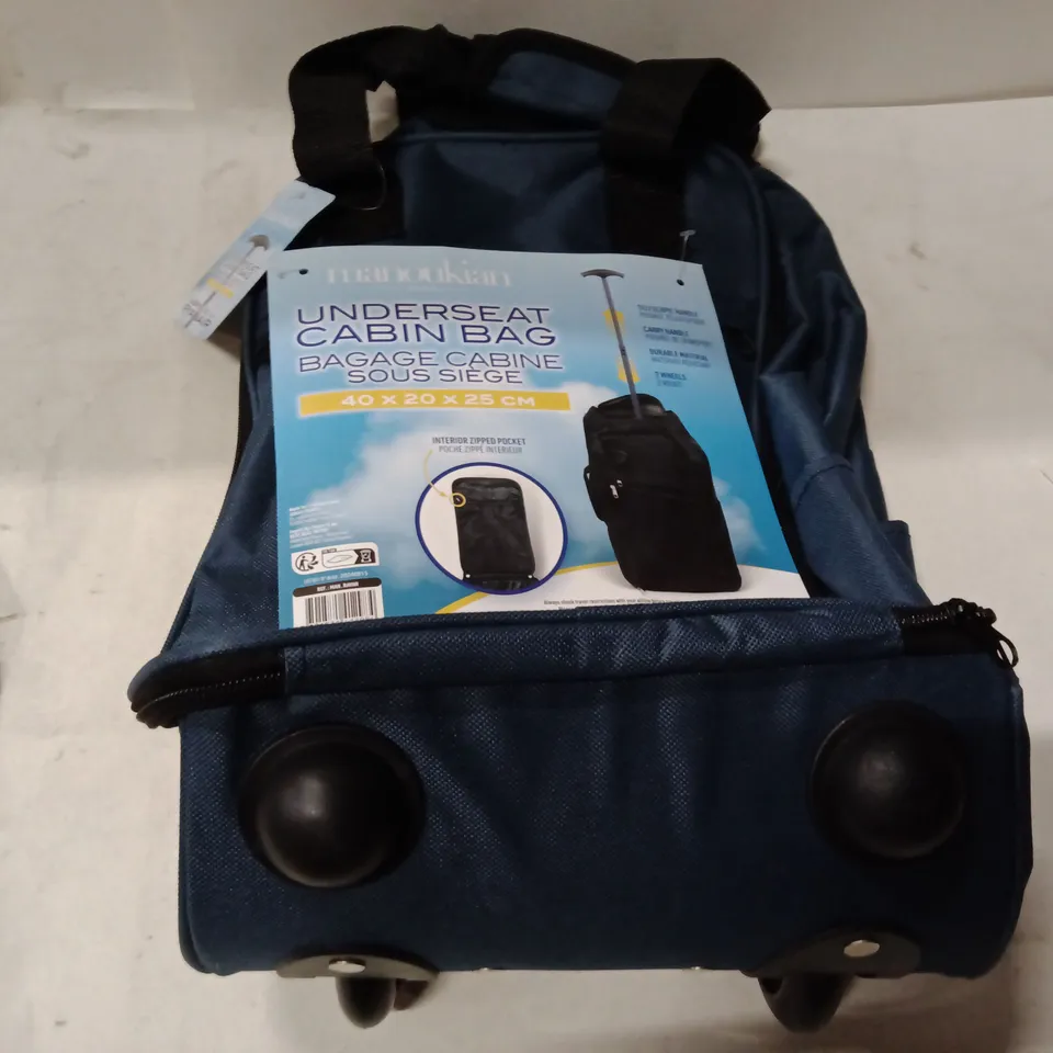UNDERSEAT CABIN BAG WITH WHEELS – BLUE
