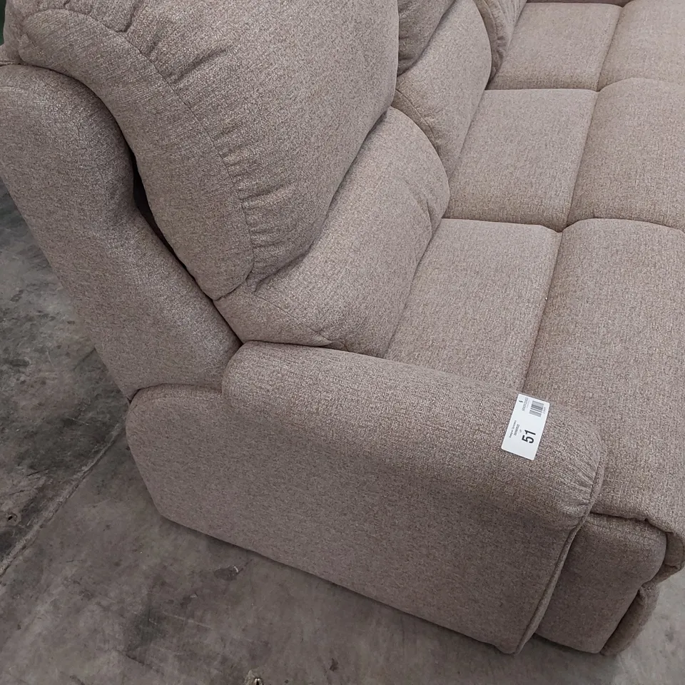 QUALITY BRITISH DESIGNER G PLAN NEWMARKET THREE SEATER SOFA NIMBUS EARTH FABRIC 