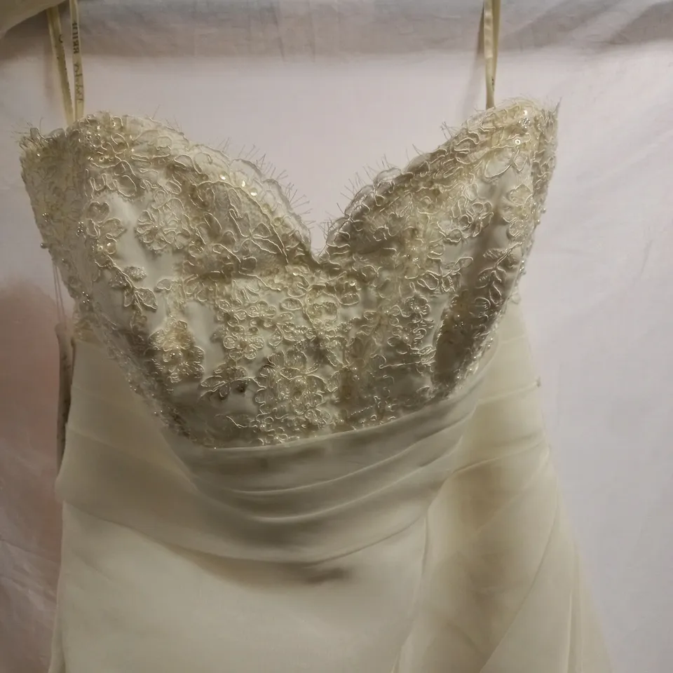 BERKETEX BRIDE ELEGANCE LAVENDER WEDDING DRESS, IVORY - SIZE 16