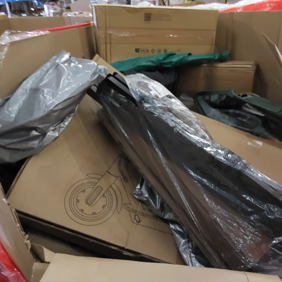 PALLET TO CONTAIN ASSORTED HOUSEHOLD PRODUCTS. INCLUDES SCOOTER, DECOR, BOXED FURNITURE ETC 