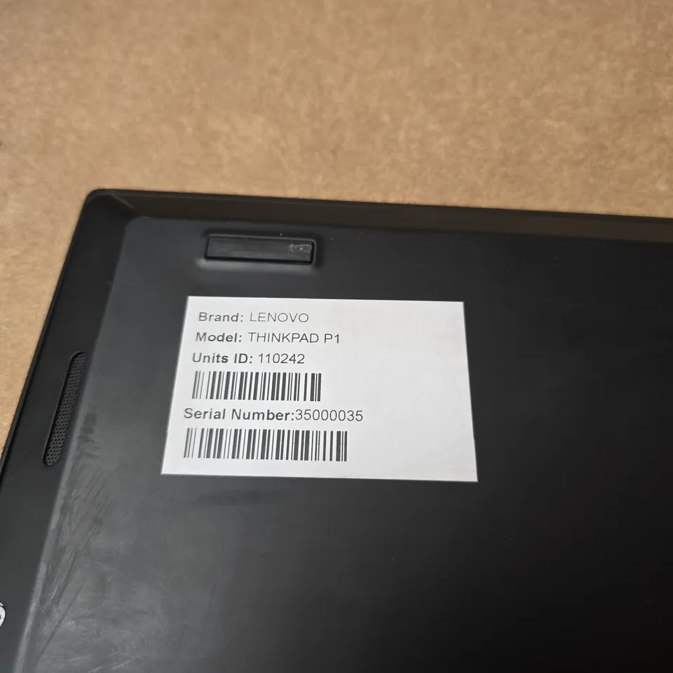 LENOVO THINKPAD P1 LAPTOP – BLACK