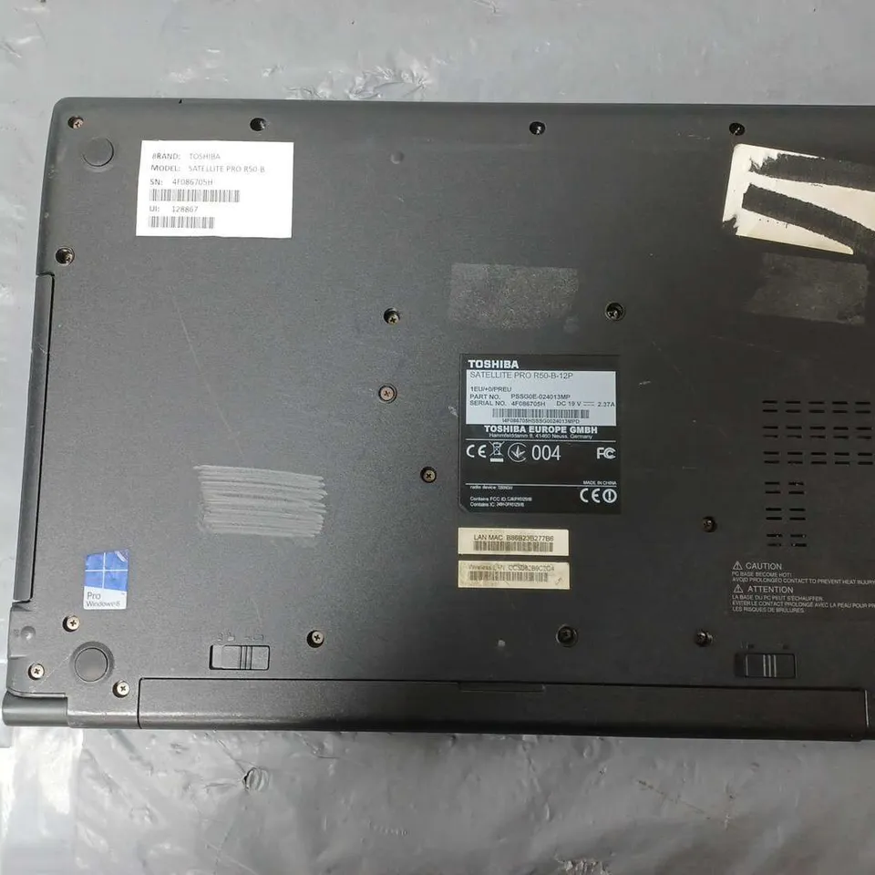 TOSHIBA SATELLITE PRO R50-B 15 INCH	I3-4005U 1.70GHZ