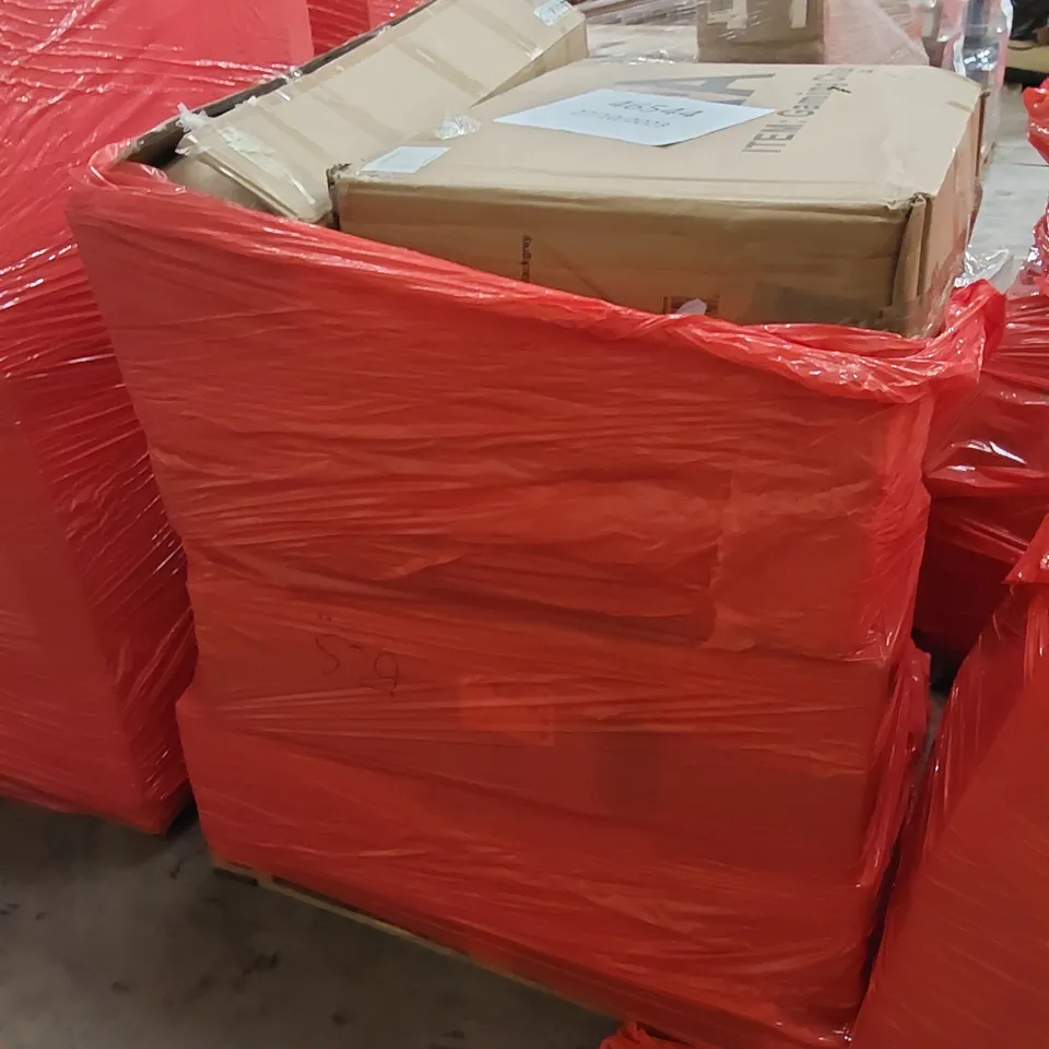 PALLET TO CONTAIN ASSORTED HOUSEHOLD PRODUCTS. INCLUDES GAMING CHAIR, CHARCOAL BBQ GRILL, OFFICE CHAIR ETC 