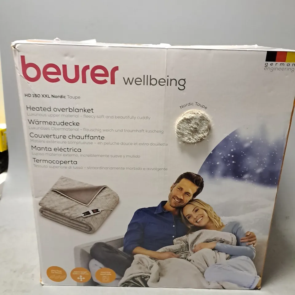 BOXED BEURER WELL BEING HEATED BLANKET 