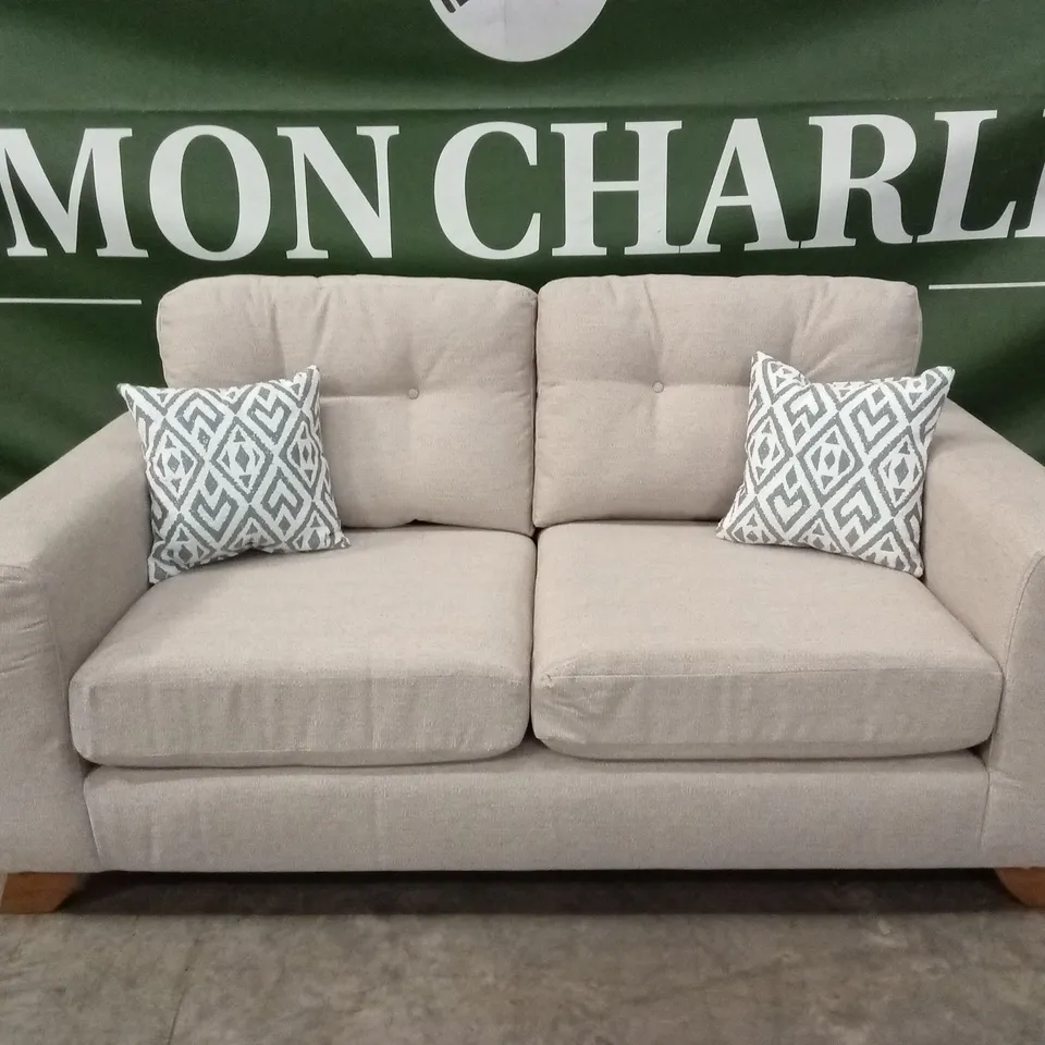 PRENT FABRIC 2 SEATER SOFA - NATURAL RRP £749