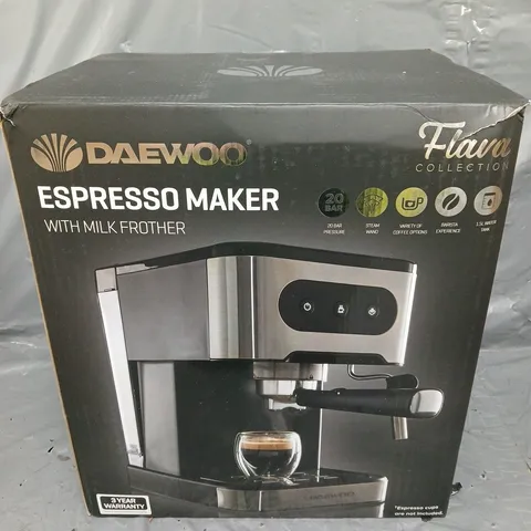 DAEWOO 20-BAR ESPRESSO COFFEE MAKER WITH STEAM WAND
