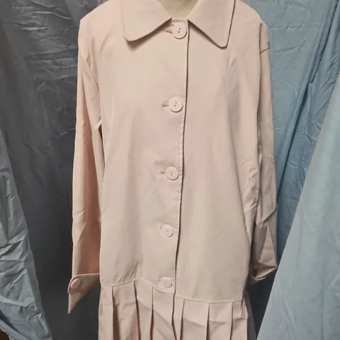 SISTERS AND SEEKERS PINK WOMEN'S MAC COAT, UK SIZE L
