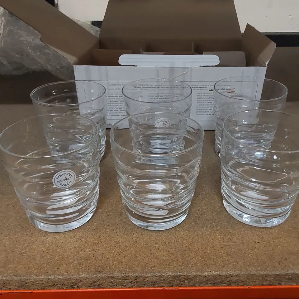 BOXED RIFLESSI DRINKING GLASSES - SET OF 6