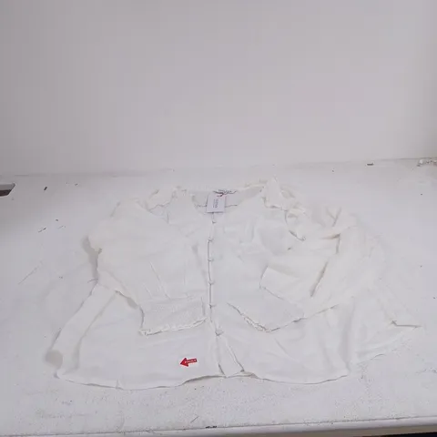 TOGETHER IVORY CRINKLE BLOUSE SIZE 26