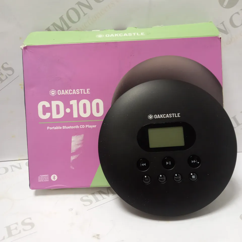 OAKCASTLE CD100 PERSONAL RETRO PORTABLE CD PLAYER