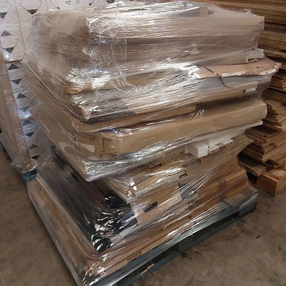 PALLET TO CONTAIN ASSORTED INCOMPLETE FURNITURE PARTS AND PANELS 