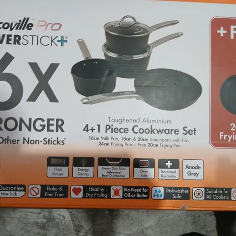 SCOVILLE PRO NEVERSTICK+ 4+1 PIECE COOKWARE SET