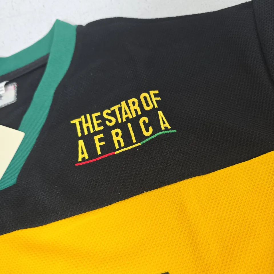 GHANA FOOTBALL JERSEY – THE STAR OF AFRICA, FABRIC SCIENCE, 100% COTTON, UK L