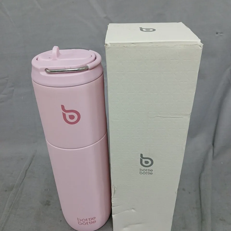 BOTTLE BOTTLE INSULATED PINK WATER BOTTLE WITH FLIP LID