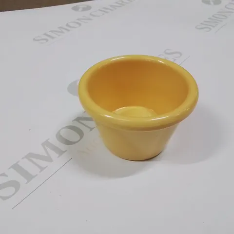 BOX CONTAINING APPROXIMATELY 48 YELLOW RAMEKINS 