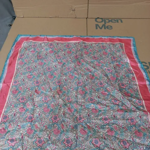 LIBERTY OF LONDON SILK SCARF – PINK FLORAL PATTERN