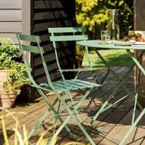BOXED SET OF 4 RIVE DROITE BISTRO CHAIRS - THISTLE GREEN 