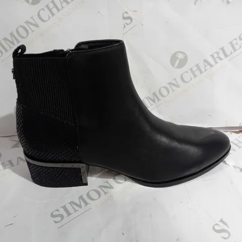 MODA IN PELLE LILITH ANKLE BOOTS BLACK LEATHER SIZE 6 - BOXED 