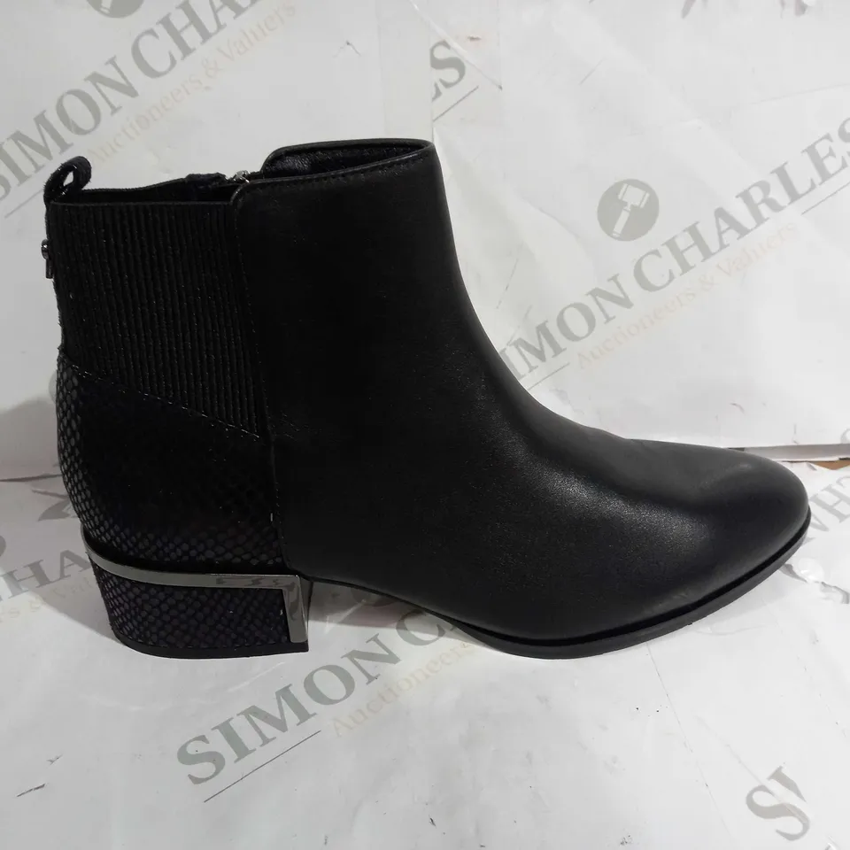 MODA IN PELLE LILITH ANKLE BOOTS BLACK LEATHER SIZE 6 - BOXED 