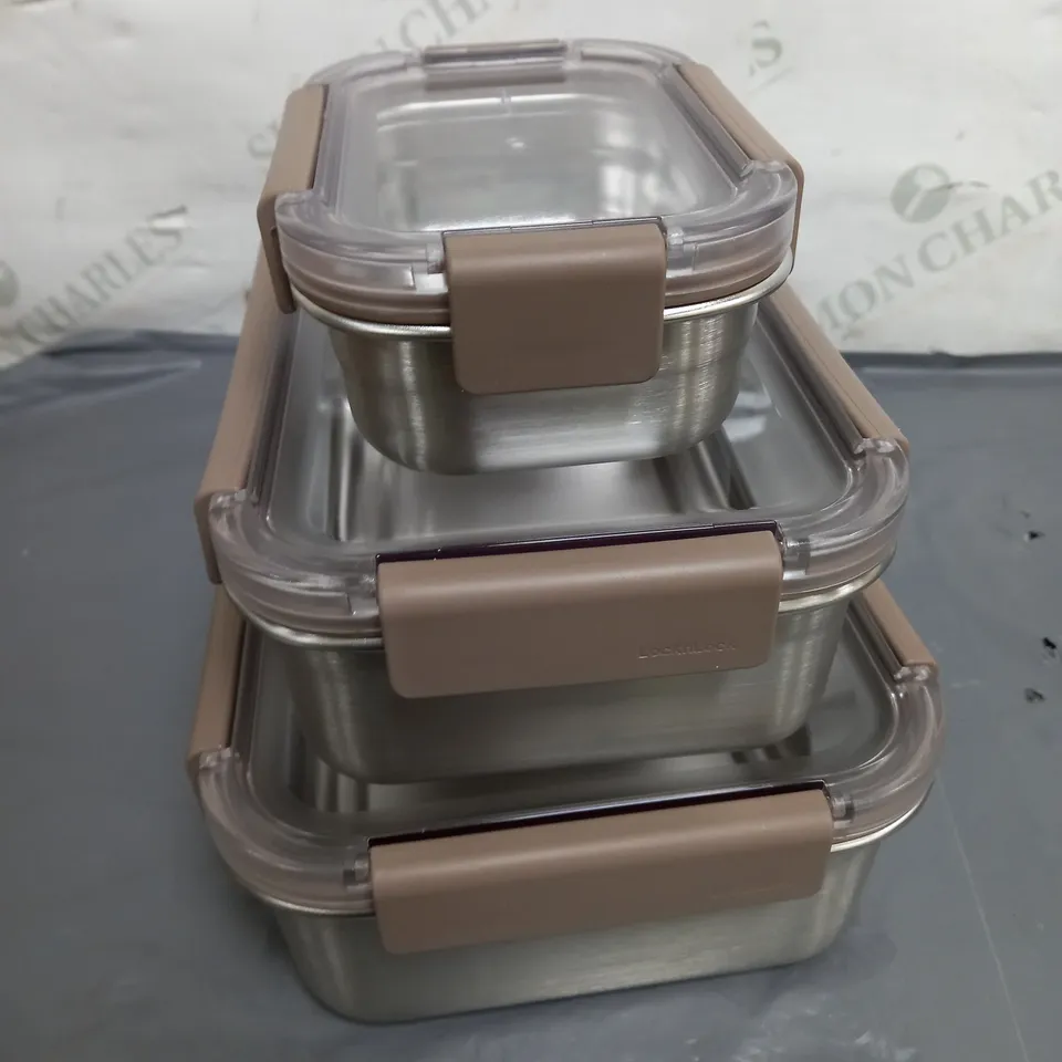 POP N LOCK FOOD CONTAINER 3X SIZES 
