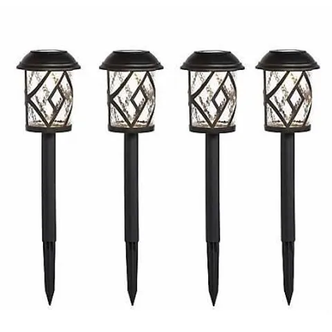 LUXFORM SET OF 4 SOLAR DECO STAKE LIGHTS