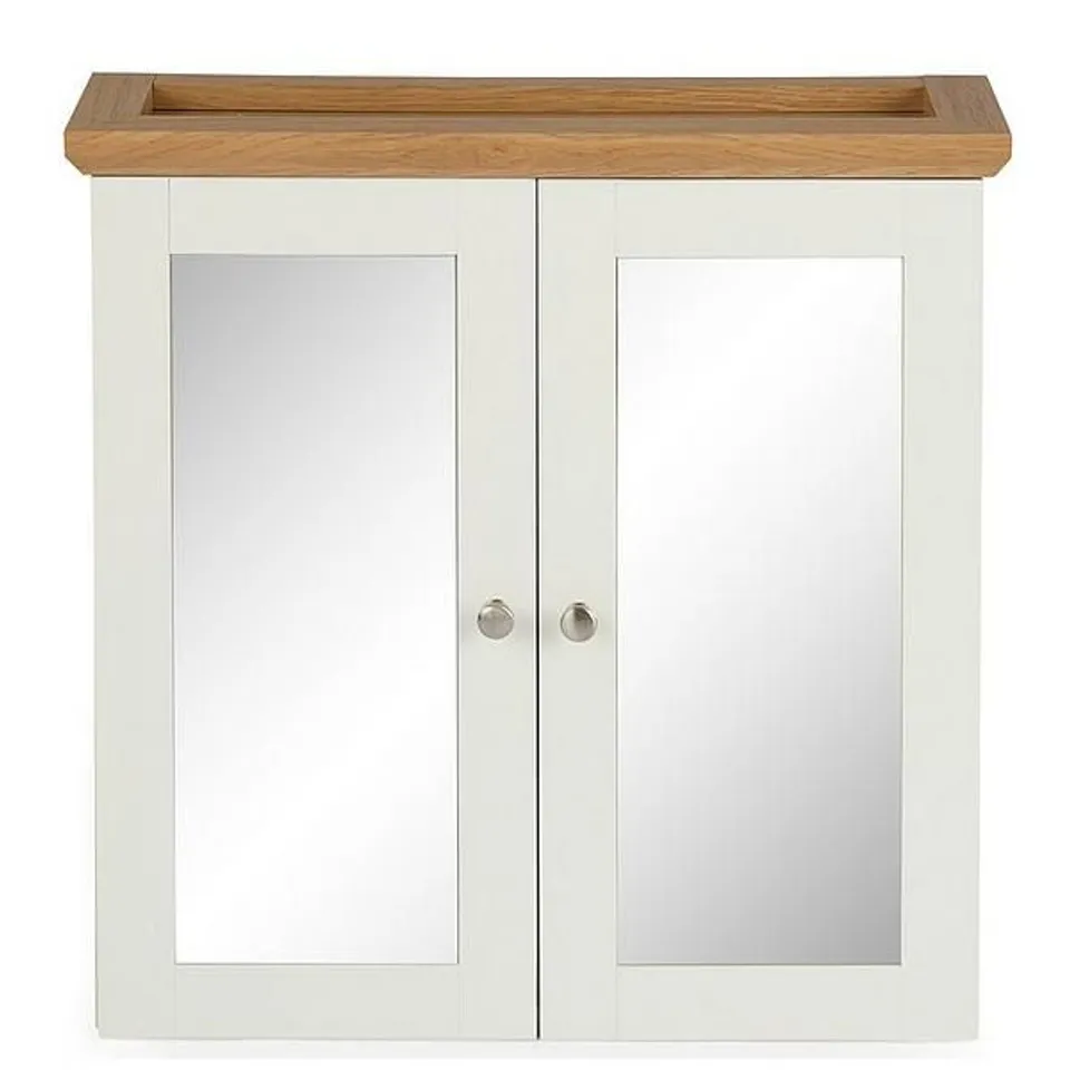BOXED AMIGO 2 DOOR MIRRORED WALL CABINET (1 BOX)