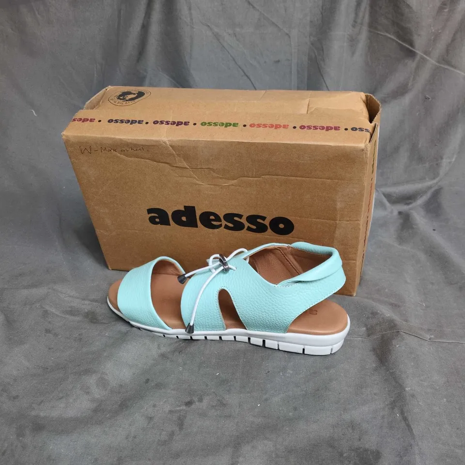 ADESSO TURQUOISE LEATHER SANDALS – WOMEN'S UK 6 (EU 39)