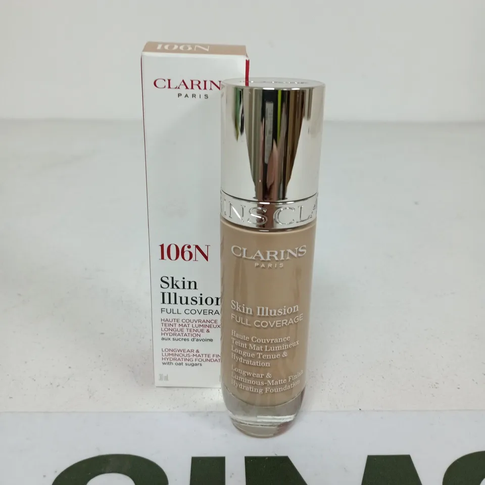 CLARINS SKIN ILLUSION FULL COVERAGE FOUNDATION 106N 30ML