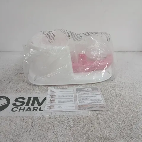 BABY BATH SEAT WITH PINK INSERT – NEW IN PACKAGING BOXED