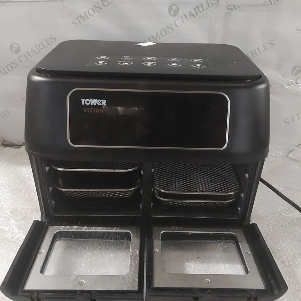 BOXED TOWER 11 LITRE DUAL COMPARTMENT AIR FRYER 