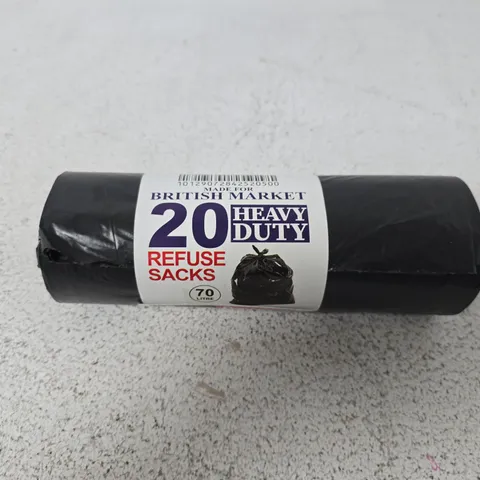 10X HEAVY DUTY 70L REFUSE SACK ROLLS