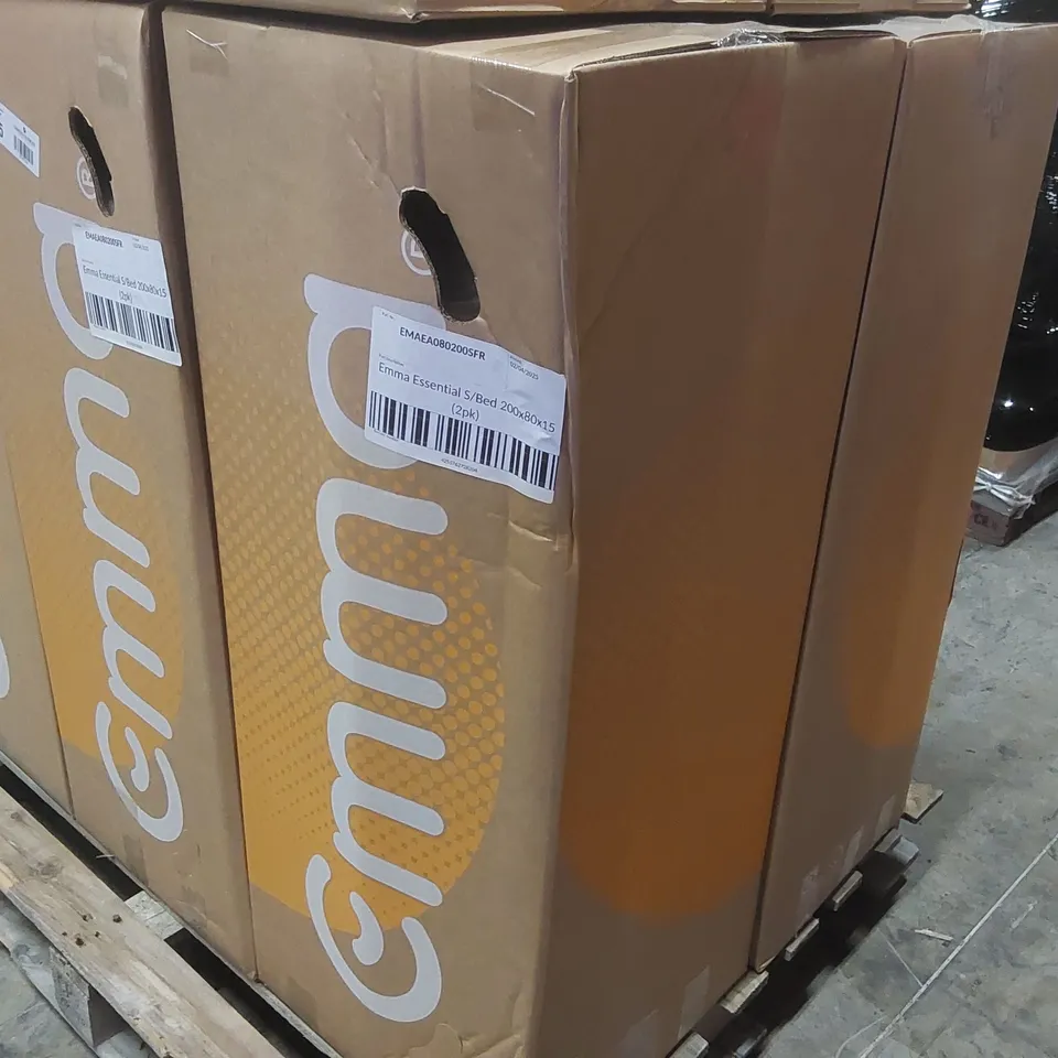 BRAND NEW BOXED EMMA ESSENTIAL MATTRESS - 2 CO-PACKED 80X200 MATTRESSES - FR