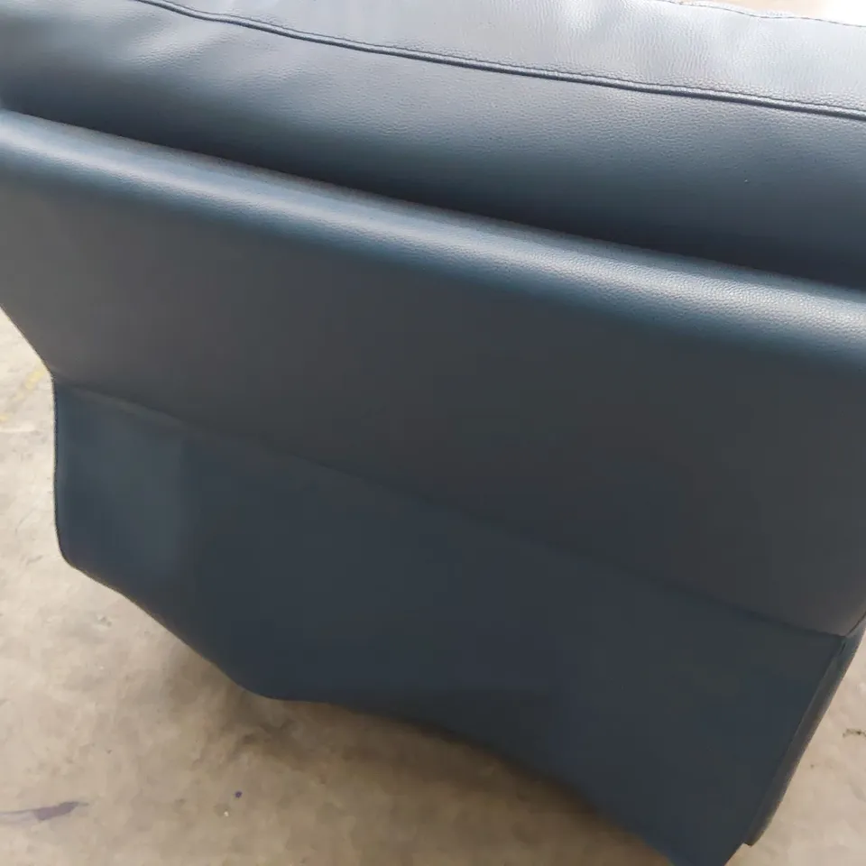DESIGNER POWER RECLINING EASY CHAIR BLUE LEATHER 