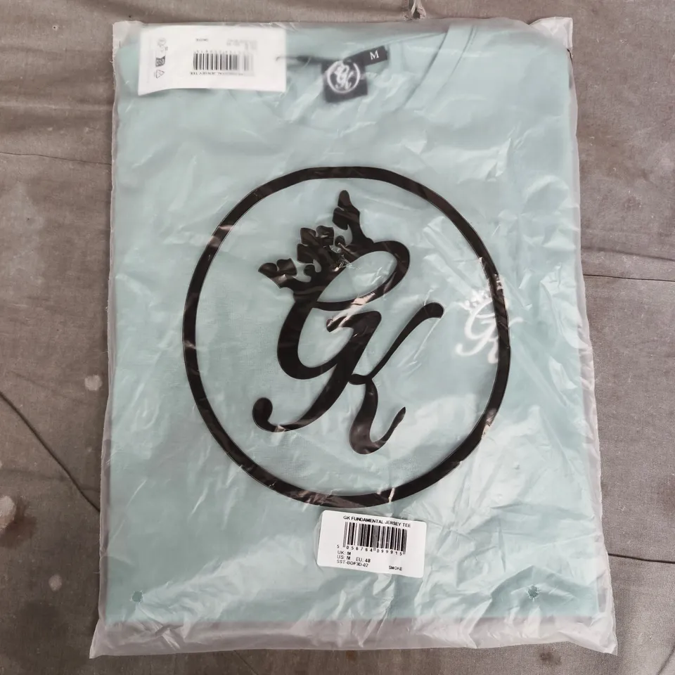 BAGGED GYMSHARK FUNDAMENTAL JERSEY TEE IN SMOKE - MEDIUM