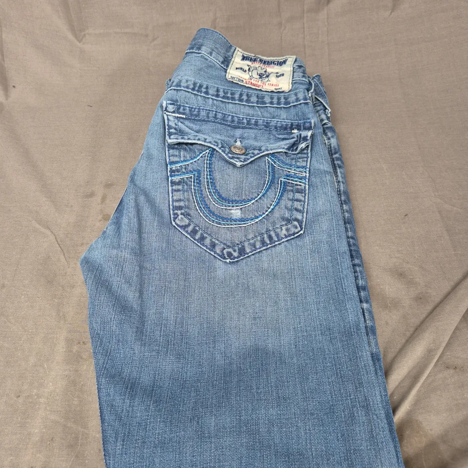 TRUE RELIGON STRAIGHT DENIM JEANS SIZE W32