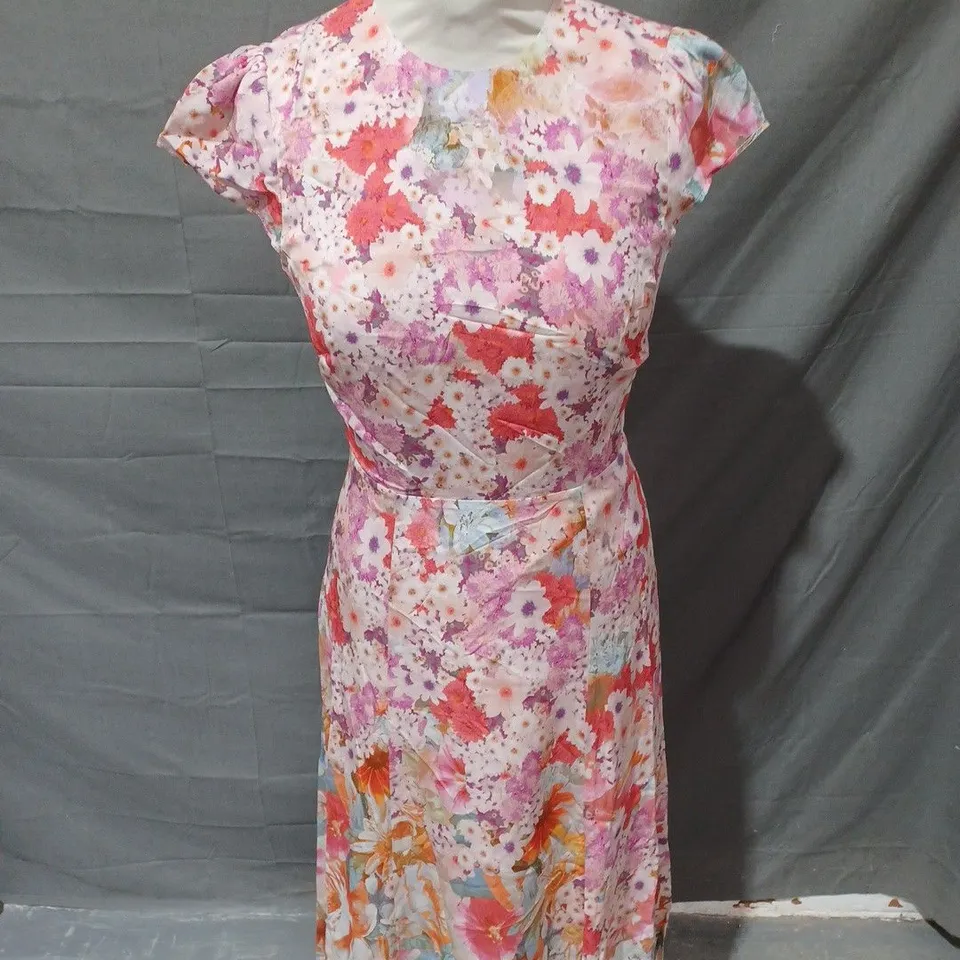 REISS IVY FLORAL OMBRE MIDI DRESS SIZE 6