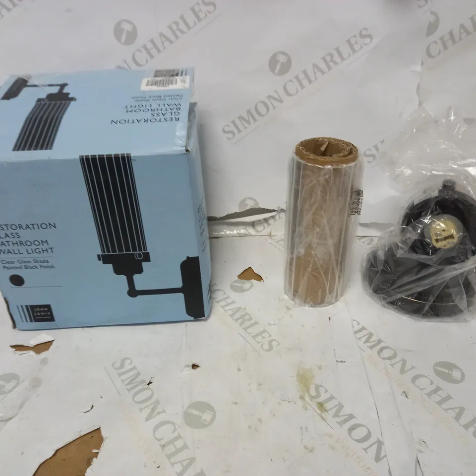 JOHN LEWIS RESTORATION GLASSLIGHT BATHROOM WALL LIGHT