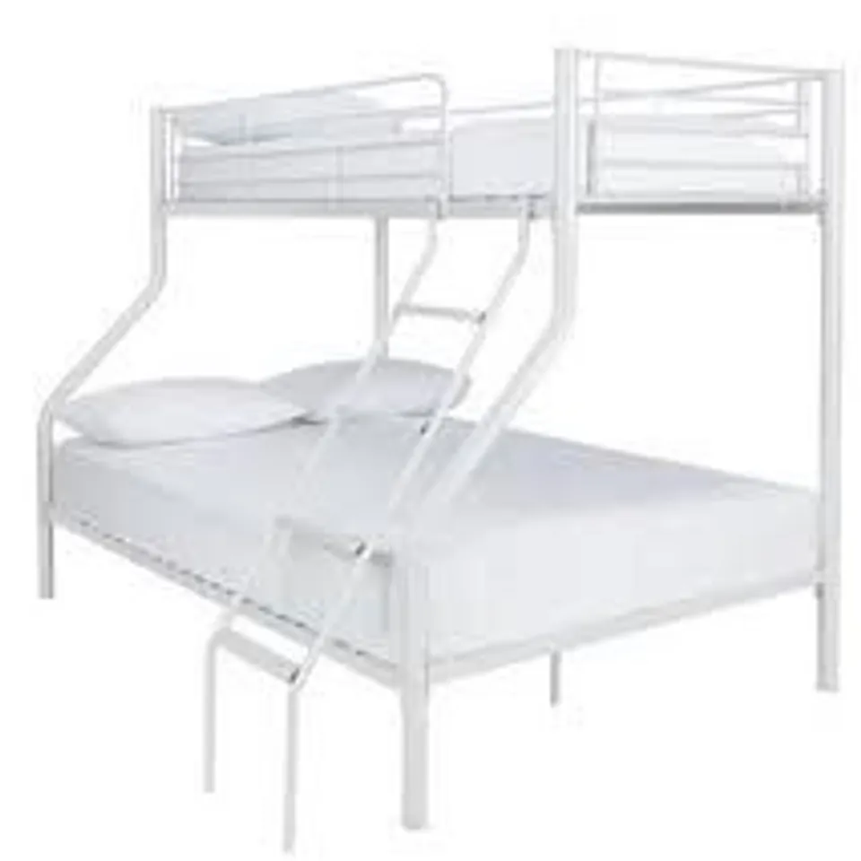 BOXED GRADE 1 DOMINO BUNK BED IN WHITE (3OF3 BOXES)