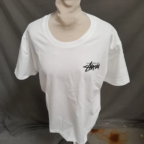 STUSSY PRINTED TSHIRT N WHITE SIZE M