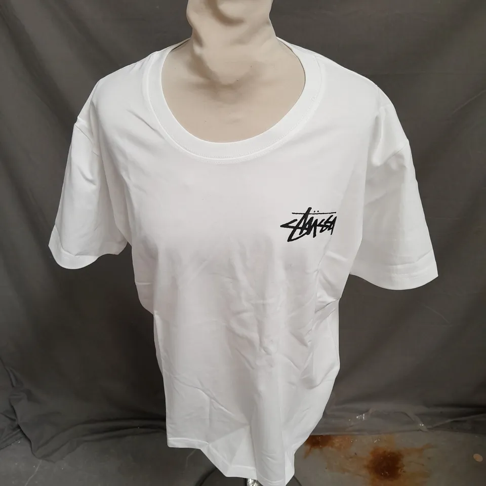 STUSSY PRINTED TSHIRT N WHITE SIZE M