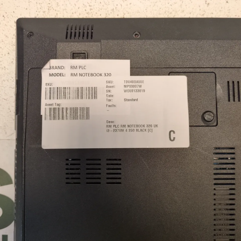 RM NOTEBOOK 320 LAPTOP – INTEL CORE I3-2370M, 4GB RAM, BLACK