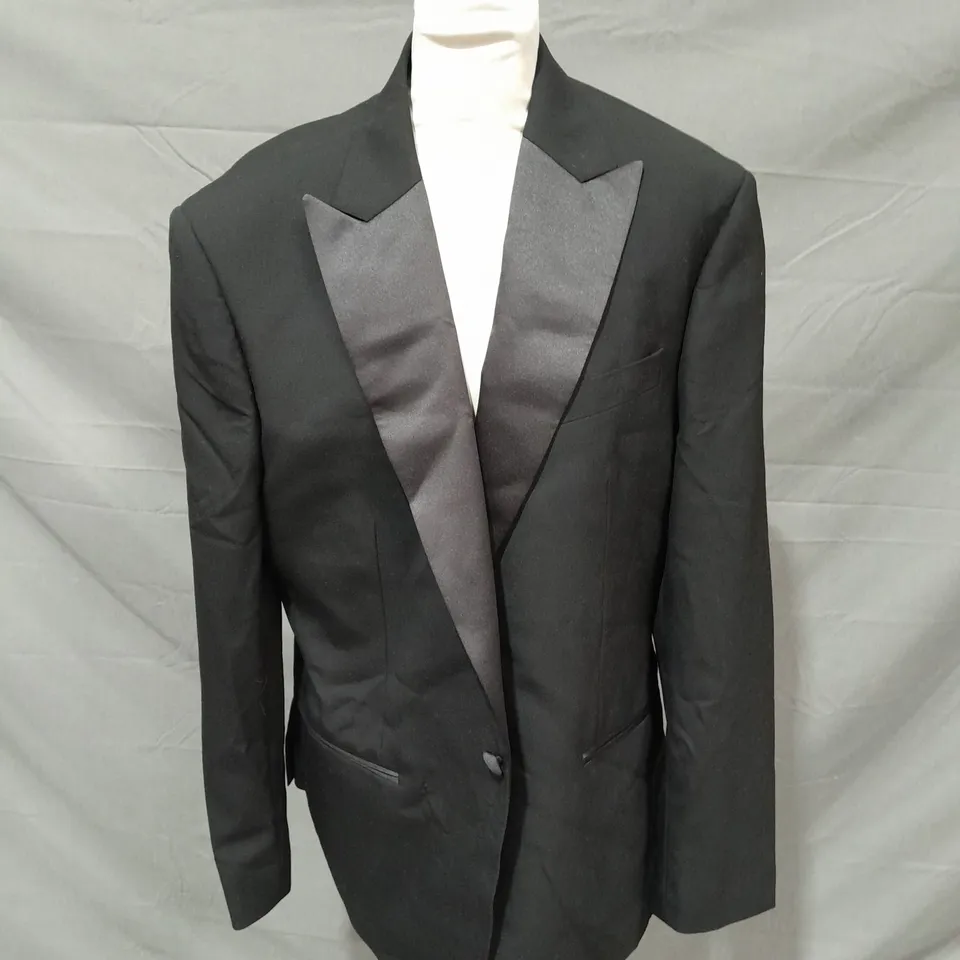 MOSS BLACK ONE BUTTON BLAZER - SIZE 42S