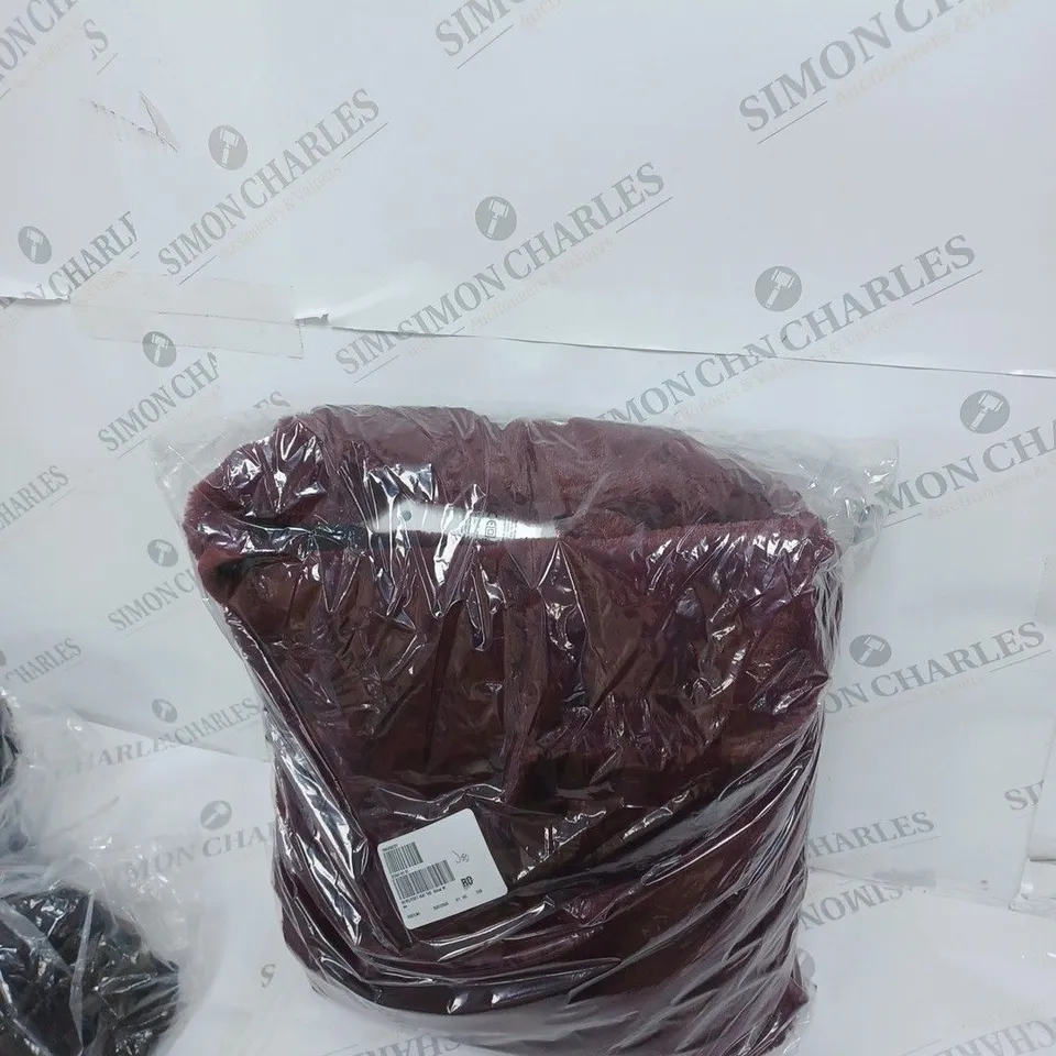 BOXED COZEE HOME VELVETSOFT HEATED THROW IN SHIRAZ WINE