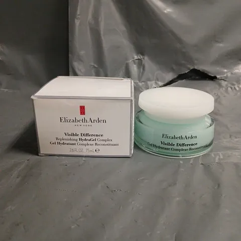 BOXED ELIZABETH ARDEN VISIBLE DIFFERENCE REPLENISHING HYDRAGEL COMPLEX 75ML
