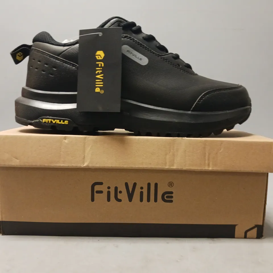 BOXED PAIR OF FITVILLE SHOES IN BLACK UK SIZE 8.5